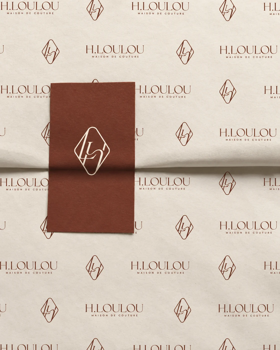 Illustrative printed tissue and a Clay seal card